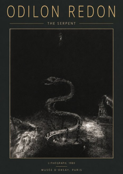 Odilon Redon The Serpent No6 - Poster