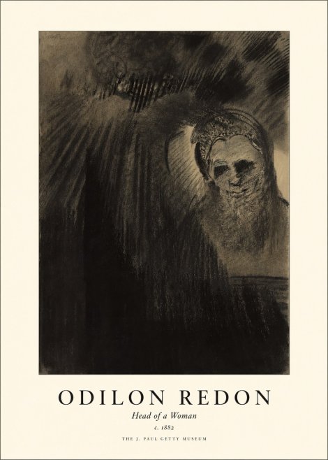 Odilon Redon Head of a Woman No1 - Poster