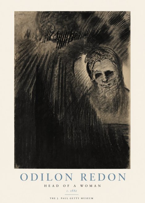 Odilon Redon Head of a Woman No3 - Poster