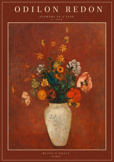 Odilon Redon Flowers in a Vase III No2 - Poster