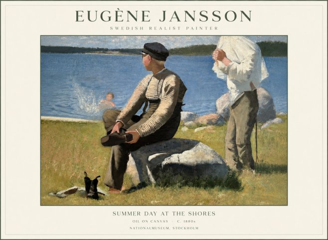Eugène Jansson Summer Day at the Shores No1 - Poster