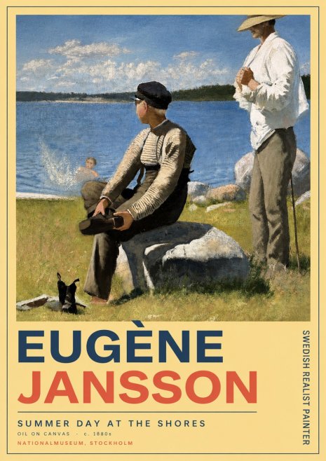 Eugène Jansson Summer Day at the Shores No3 - Poster