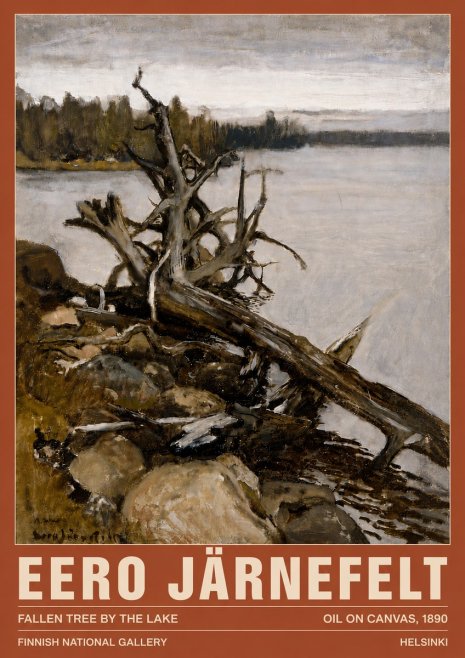 Eero Järnefelt Fallen Tree by the Lake No5 - Poster
