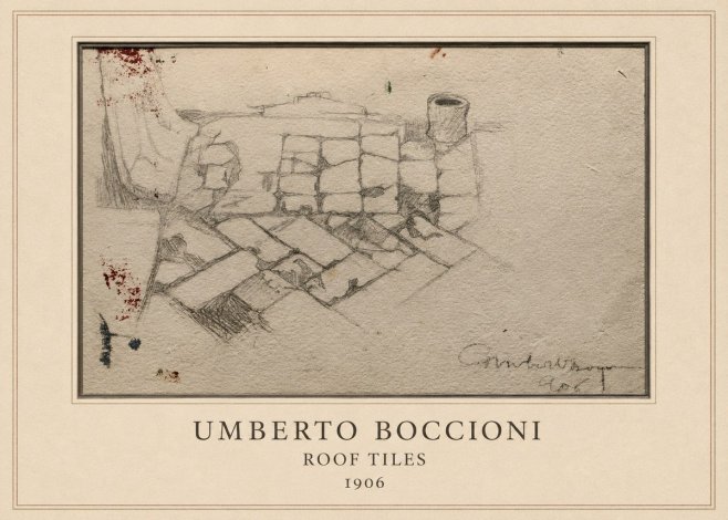 Umberto Boccioni Roof Tiles No4 - Poster