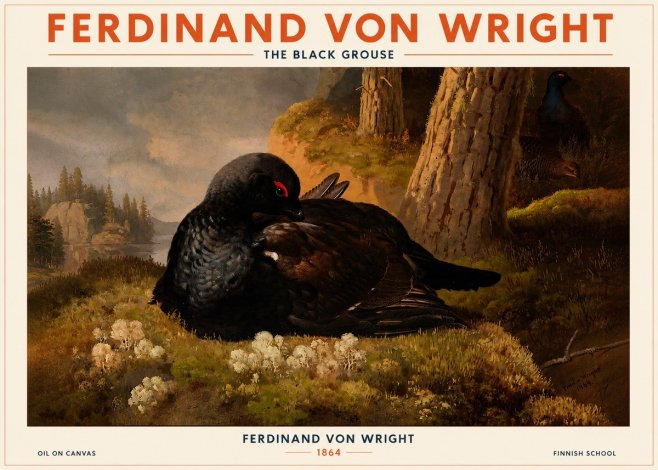Ferdinand von Wright The Black Grouse No2 - Poster