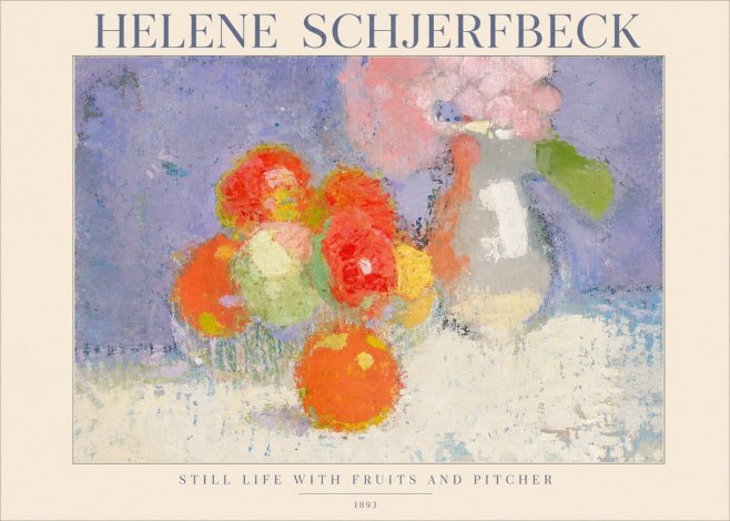 Helene Schjerfbeck Still Life with Fruits and Pitcher No1 - Poster