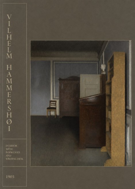 Vilhelm Hammershøi Interior with Bookcases and Writing Desk No2 - Poster