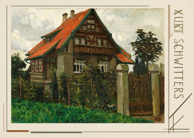 Kurt Schwitters The House on Berggasse No4 - Poster