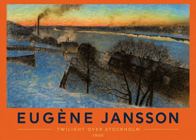 Eugène Jansson Twilight over Stockholm No2 - Poster