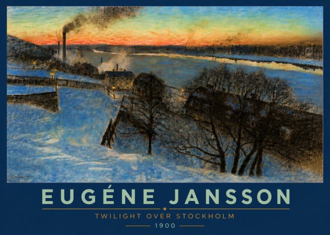 Eugène Jansson Twilight over Stockholm No5 - Poster