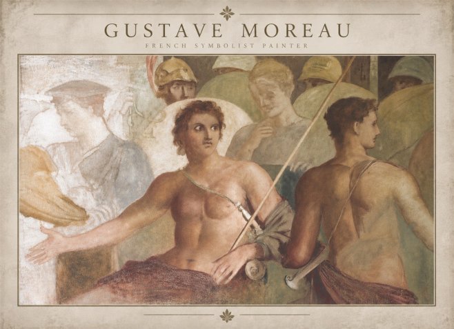 Gustave Moreau Les Prétendants No4 - Poster