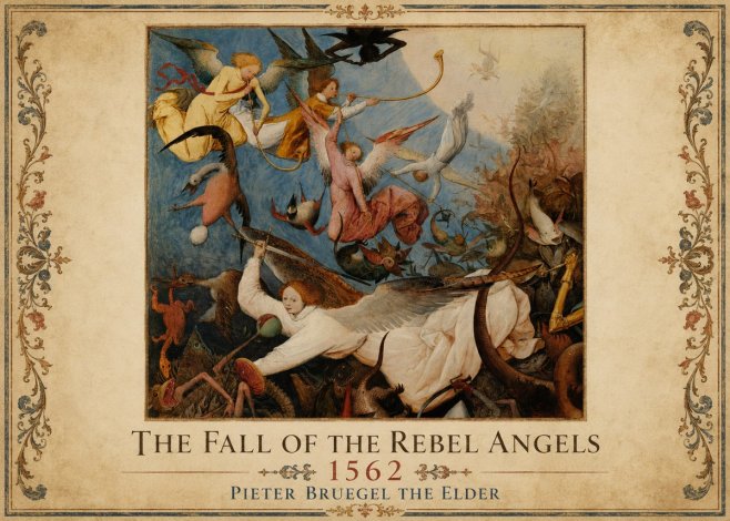 Pieter Bruegel The Fall of the Rebel Angels II No1 - Poster