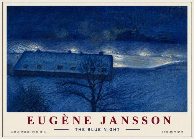 Eugène Jansson The Blue Night No4 - Poster