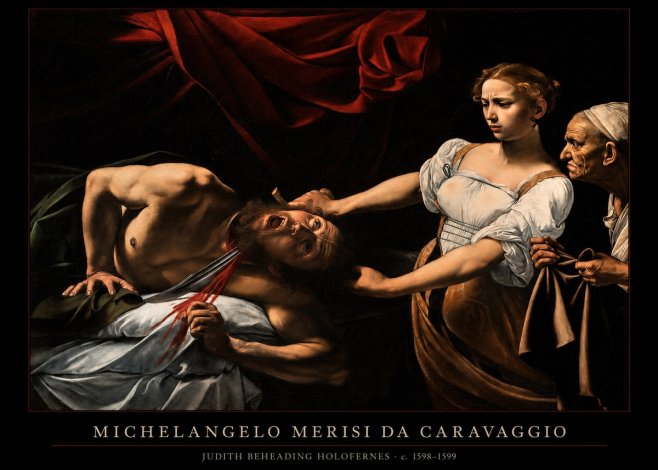 Michelangelo Merisi da Caravaggio Judith Beheading Holofernes II No6 - Poster