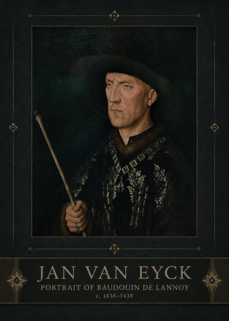 Jan van Eyck Portrait of Baudouin De Lannoy No3 - Poster