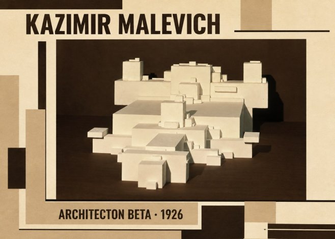 Kazimir Malevich Architecton Beta No2 - Poster