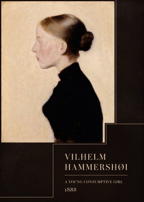 Vilhelm Hammershøi A Young Consumptive Girl No4 - Poster