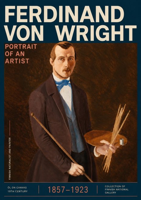Ferdinand von Wright Portrait of an Artist No3 - Poster