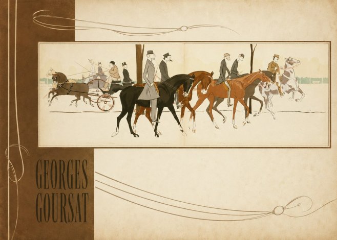 Georges Goursat Equestrian Promenade No2 - Poster