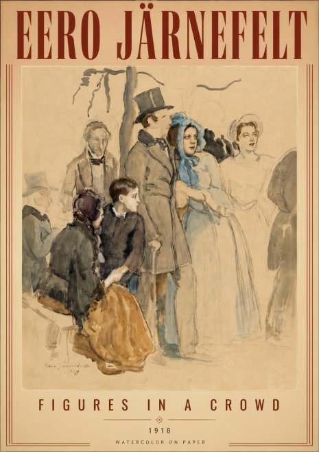 Eero Järnefelt Figures in a Crowd No4 - Poster