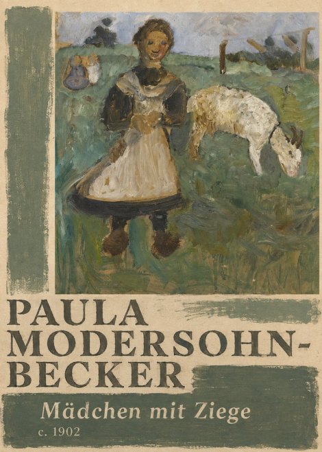 Paula Modersohn-Becker Mädchen Mit Ziege No2 - Poster