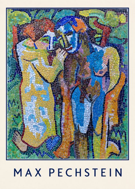 Max Pechstein Couple in Mosaic No4 - Poster