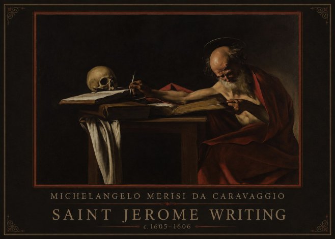 Michelangelo Merisi da Caravaggio Saint Jerome Writing I No1 - Poster