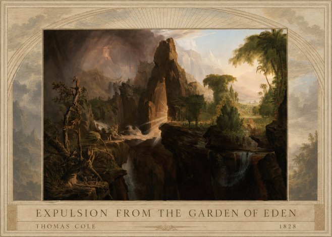 Thomas Cole Expulsion from the Garden of Eden II No3 - Poster