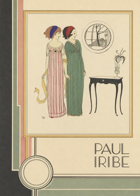 Paul Iribe Two Women in Elegant Dresses No2 - Poster