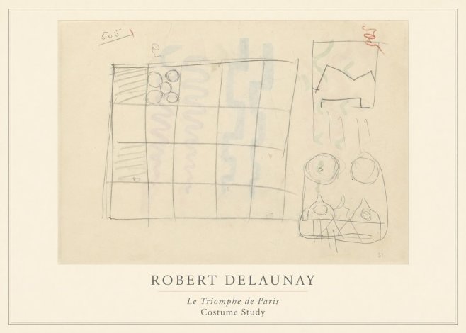 Robert Delaunay Le Triomphe De Paris - Costume Study No4 - Poster