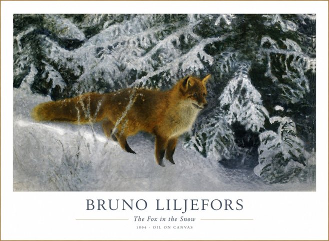 Bruno Liljefors The Fox in the Snow No1 - Poster