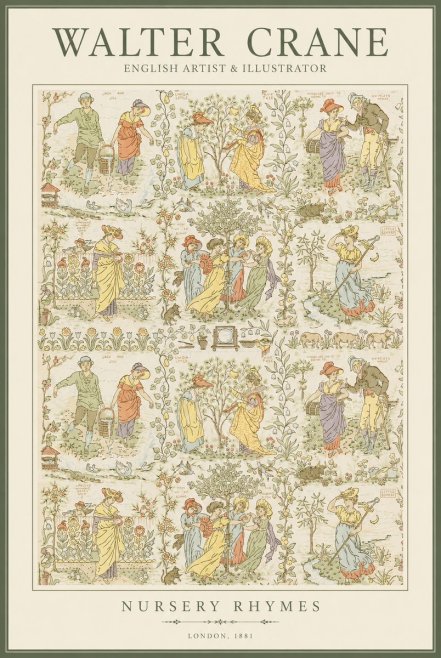 Walter Crane Nursery Rhymes No1 - Poster
