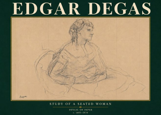 Edgar Degas Study of a Seated Woman No6 - Poster
