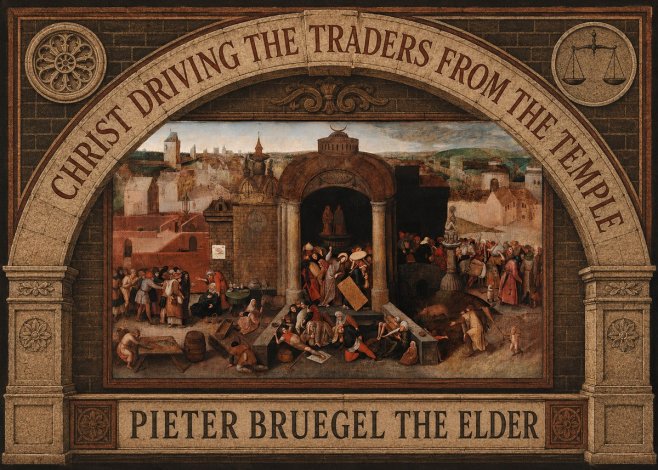 Pieter Bruegel Christ Driving the Traders from the Temple No6 - Poster