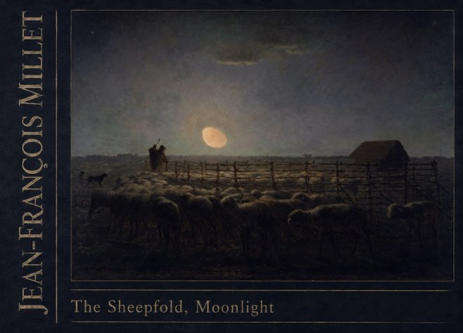 Jean-François Millet The Sheepfold, Moonlight No3 - Poster