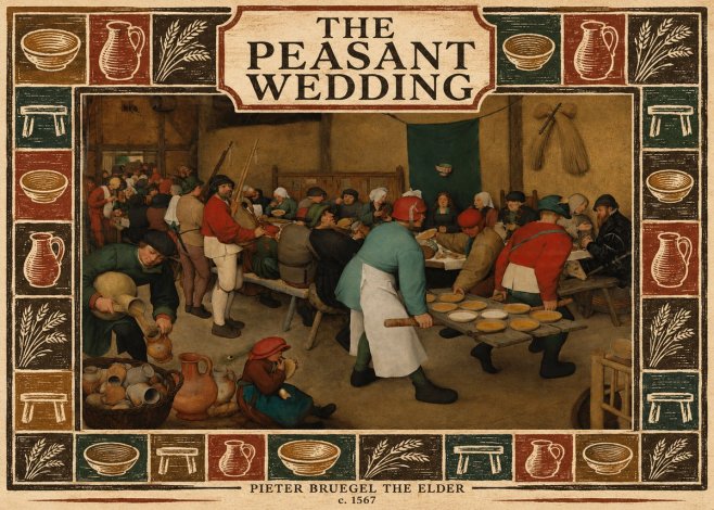 Pieter Bruegel The Peasant Wedding V No6 - Poster
