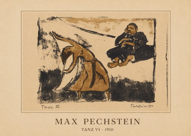 Max Pechstein Tanz Vi • 1910 No3 - Poster