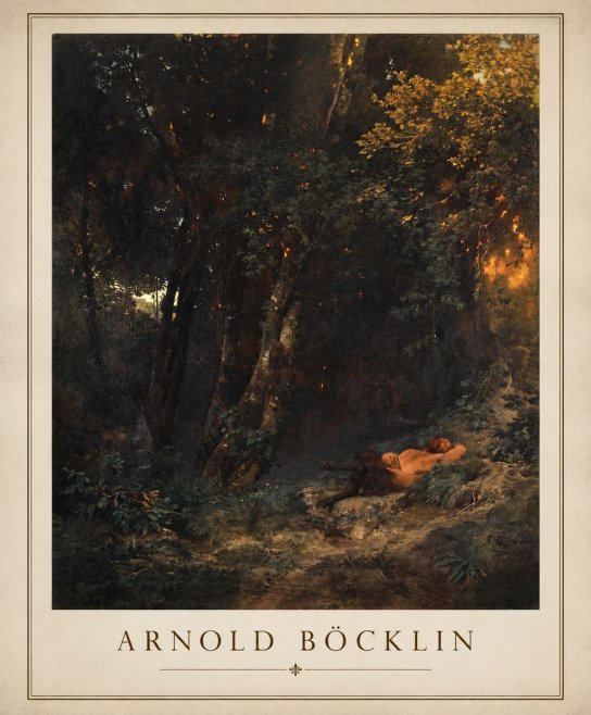 Arnold Böcklin A Faun Asleep No1 - Poster
