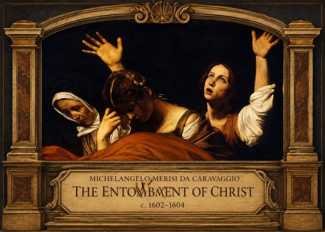 Michelangelo Merisi da Caravaggio The Entombment of Christ I No3 - Poster