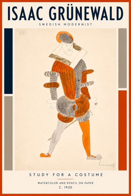 Isaac Grünewald Study for a Costume II No2 - Poster