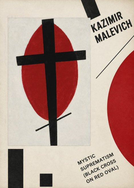 Kazimir Malevich Mystic Suprematism (Black Cross on Red Oval) No4 - Poster