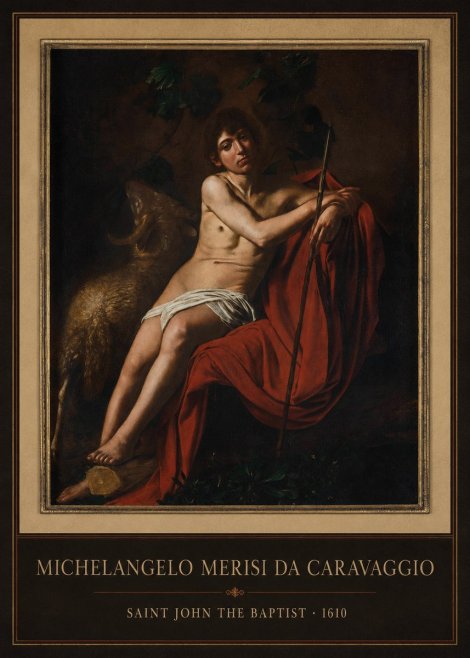 Michelangelo Merisi da Caravaggio Saint John the Baptist III No1 - Poster