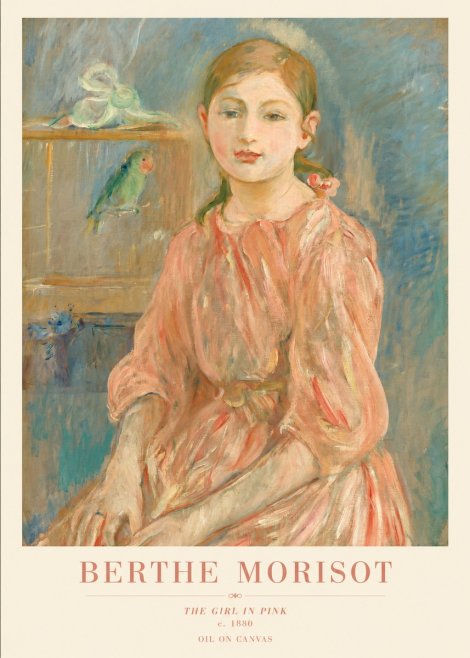 Berthe Morisot The Girl in Pink No1 - Poster