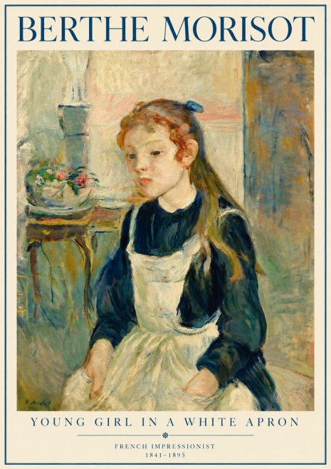 Berthe Morisot Young Girl in a White Apron No3 - Poster