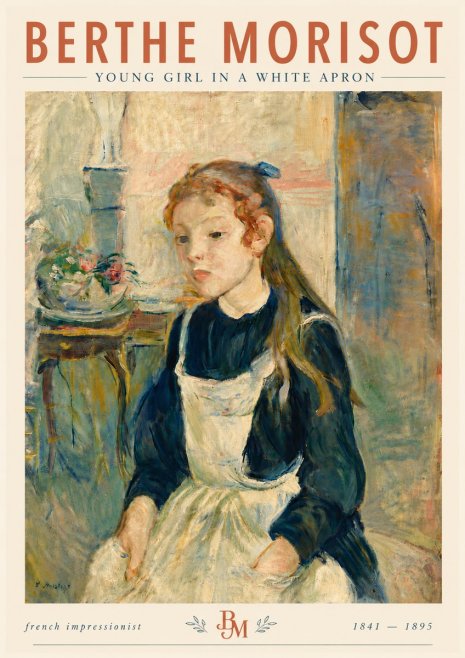 Berthe Morisot Young Girl in a White Apron No6 - Poster