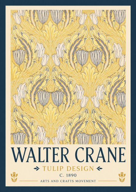 Walter Crane Tulip Design II No2 - Poster