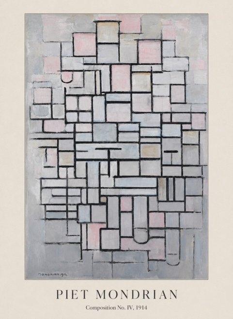 Piet Mondrian Composition No. Iv • 1914 No4 - Poster