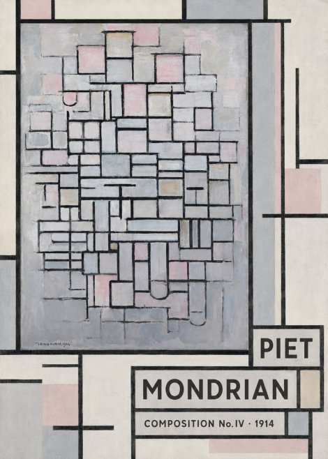Piet Mondrian Composition No. Iv • 1914 No5 - Poster