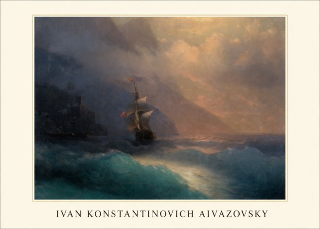 Ivan Konstantinovich Aivazovsky Storm at Sea No4 - Poster
