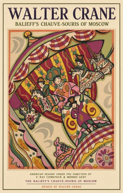 Walter Crane Balieff's Chauve-souris of Moscow No2 - Poster